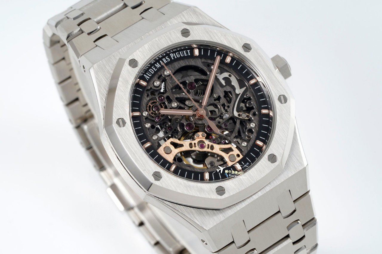 APS Factory Audemars Piguet 双摆轮镂空15407ST.OO.1220ST.01和15407OR.OO.1220OR.01 Perfect  High quality  Replica Watches  / AP232