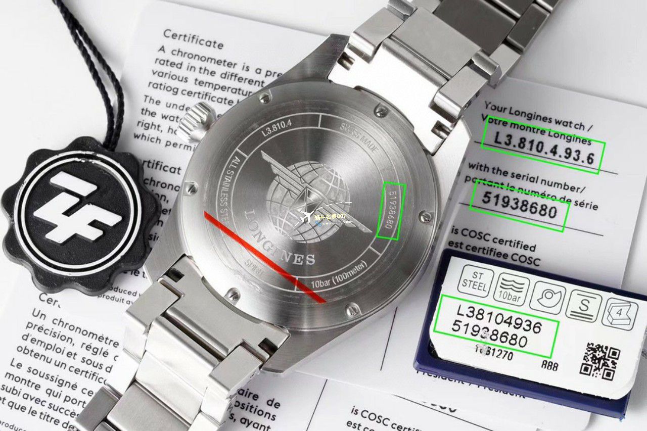 ZF Factory  Perfect  High quality  Replica Watches  Longines 运动系列L3.410.4.93.0，L3.410.4.63.6，L3.410.4.53.6 wrist watches  / L177