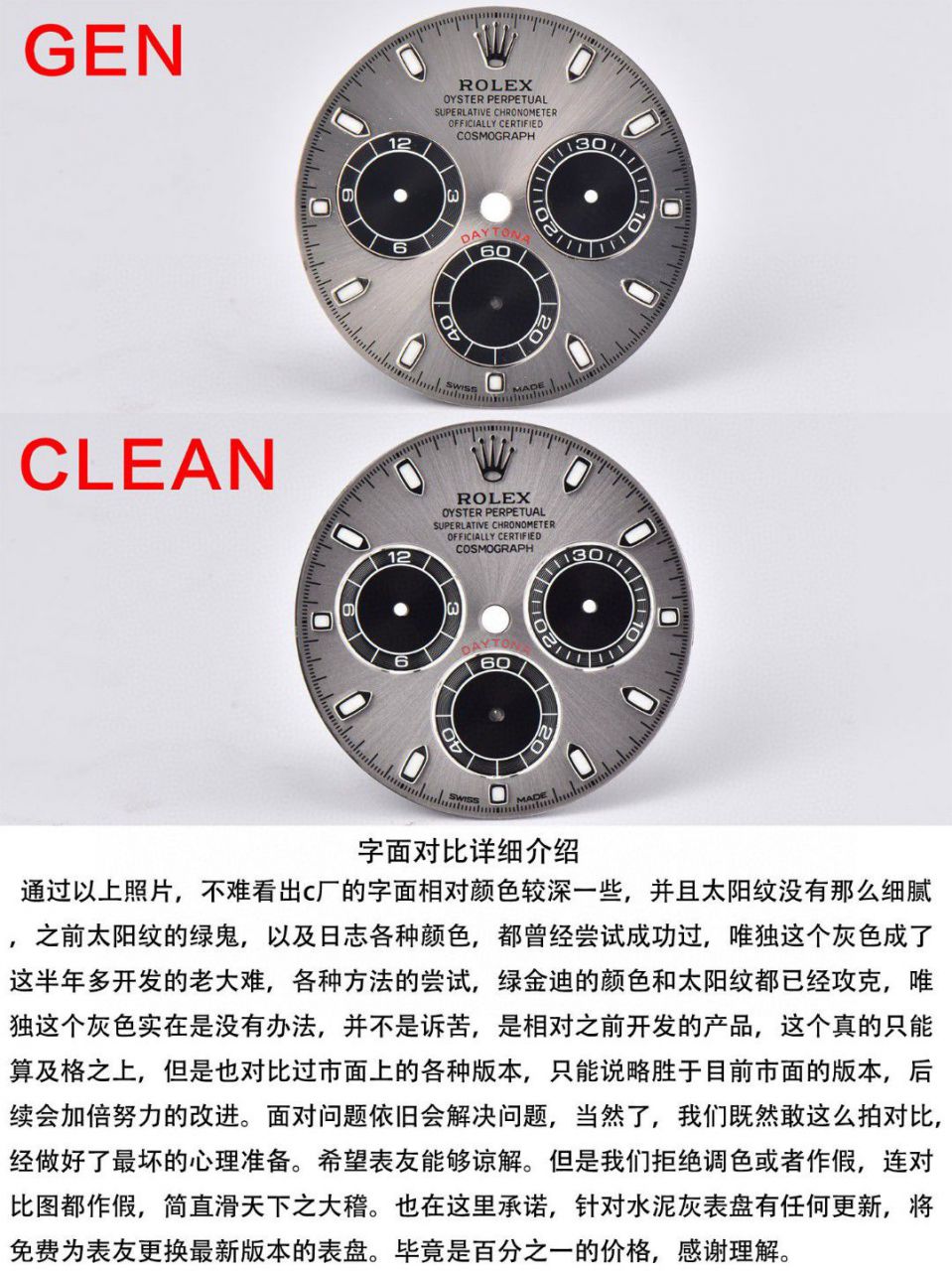  Video analysis clean Factory 4130 Movement  Rolex  Ditongna 熊猫迪m116500ln-0001等 top  Perfect  Replica Watches  / R763