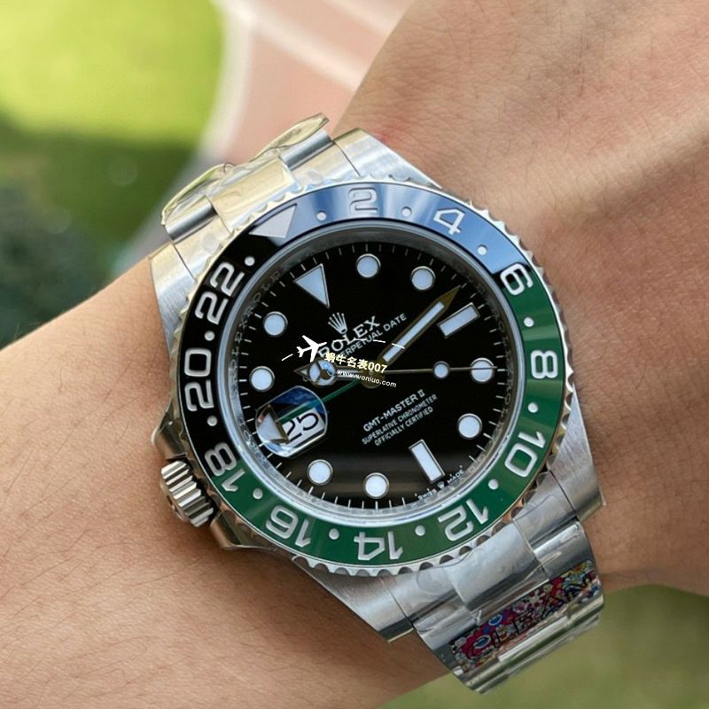 C Factory /clean Perfect  top   Replica Watches  Rolex  GMT MASTER II左撇子雪碧圈m126720vtnr-0002