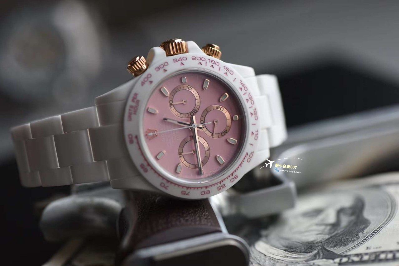 N Factory  top  Rolex 全 Composite 粉红 Ditongna 4130 Movement  / R772