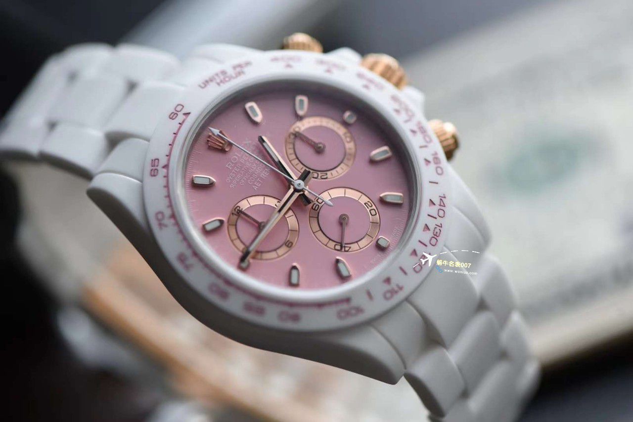 N Factory  top  Rolex 全 Composite 粉红 Ditongna 4130 Movement  / R772