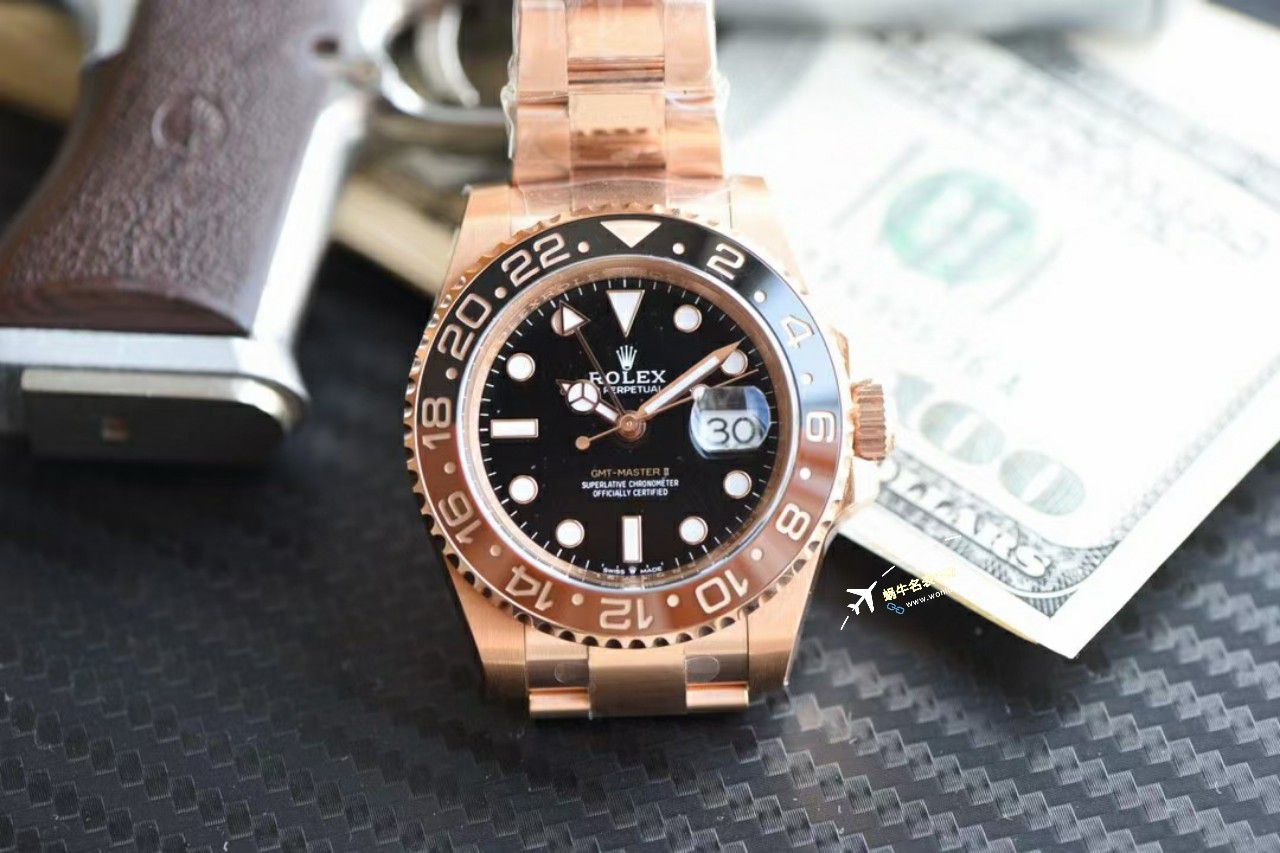 Clean Factory C Factory  Perfect  Copy  Replica Copy  Watches  Rolex  GMT MASTER II全玫瑰金m126715chnr-0001 wrist watches  / R775