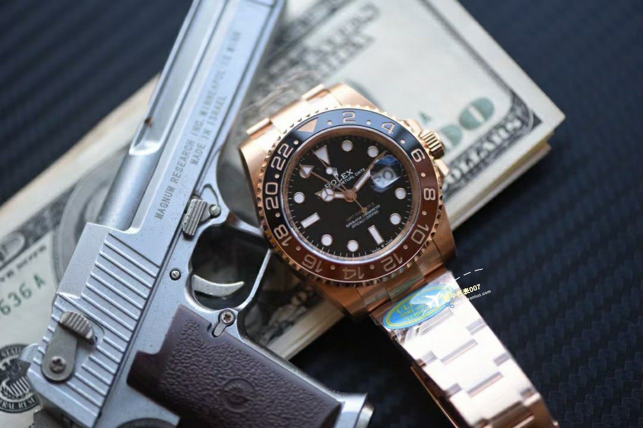 Clean Factory C Factory  Perfect  Copy  Replica Copy  Watches  Rolex  GMT MASTER II全玫瑰金m126715chnr-0001 wrist watches  / R775