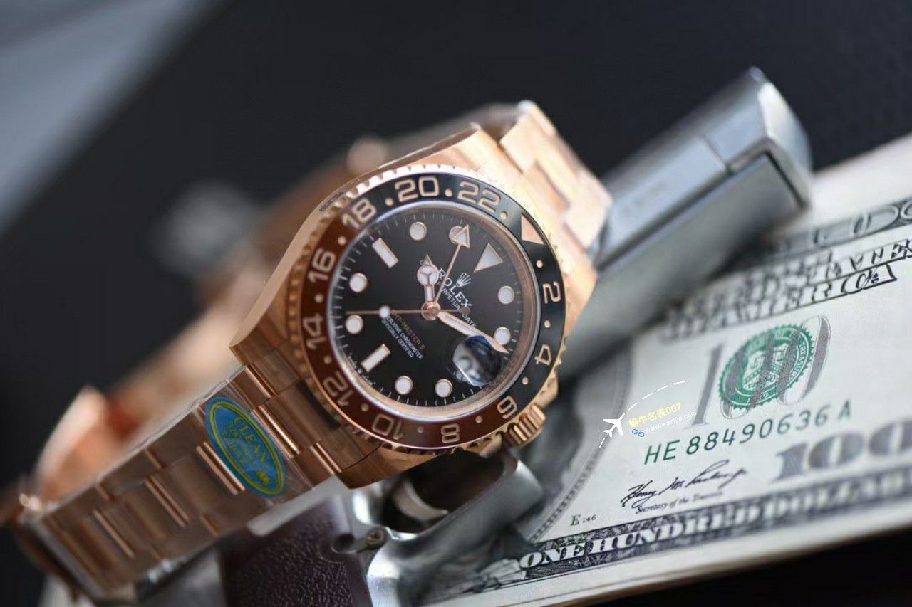 Clean Factory C Factory  Perfect  Copy  Replica Copy  Watches  Rolex  GMT MASTER II全玫瑰金m126715chnr-0001 wrist watches  / R775