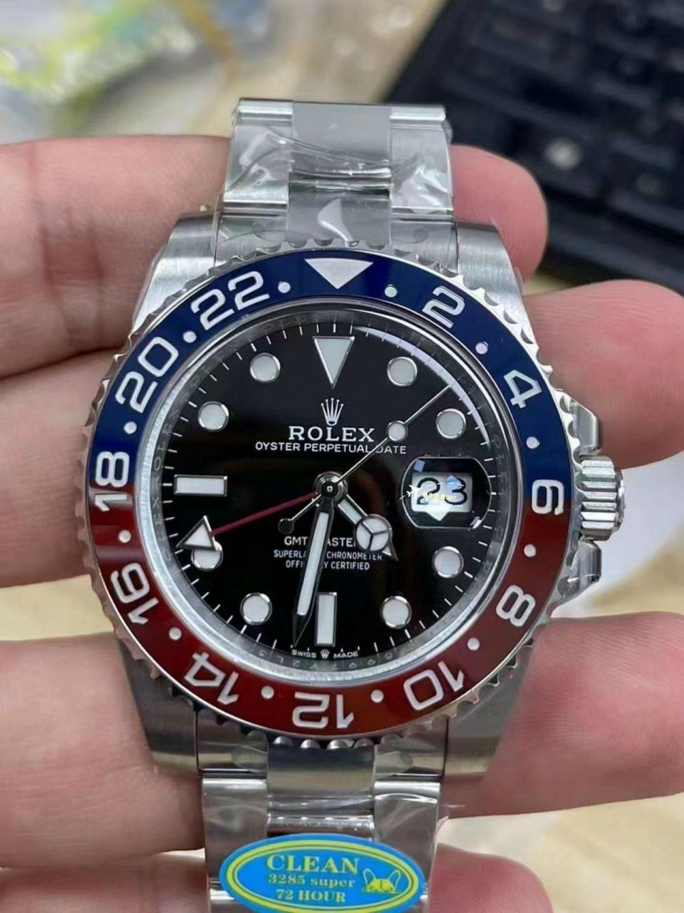 clean Factory  Rolex  GMT MASTER m126710blnr-0002黑蓝国米圈，m126710blro-0001红蓝可乐圈 top   Replica Watches  / R786