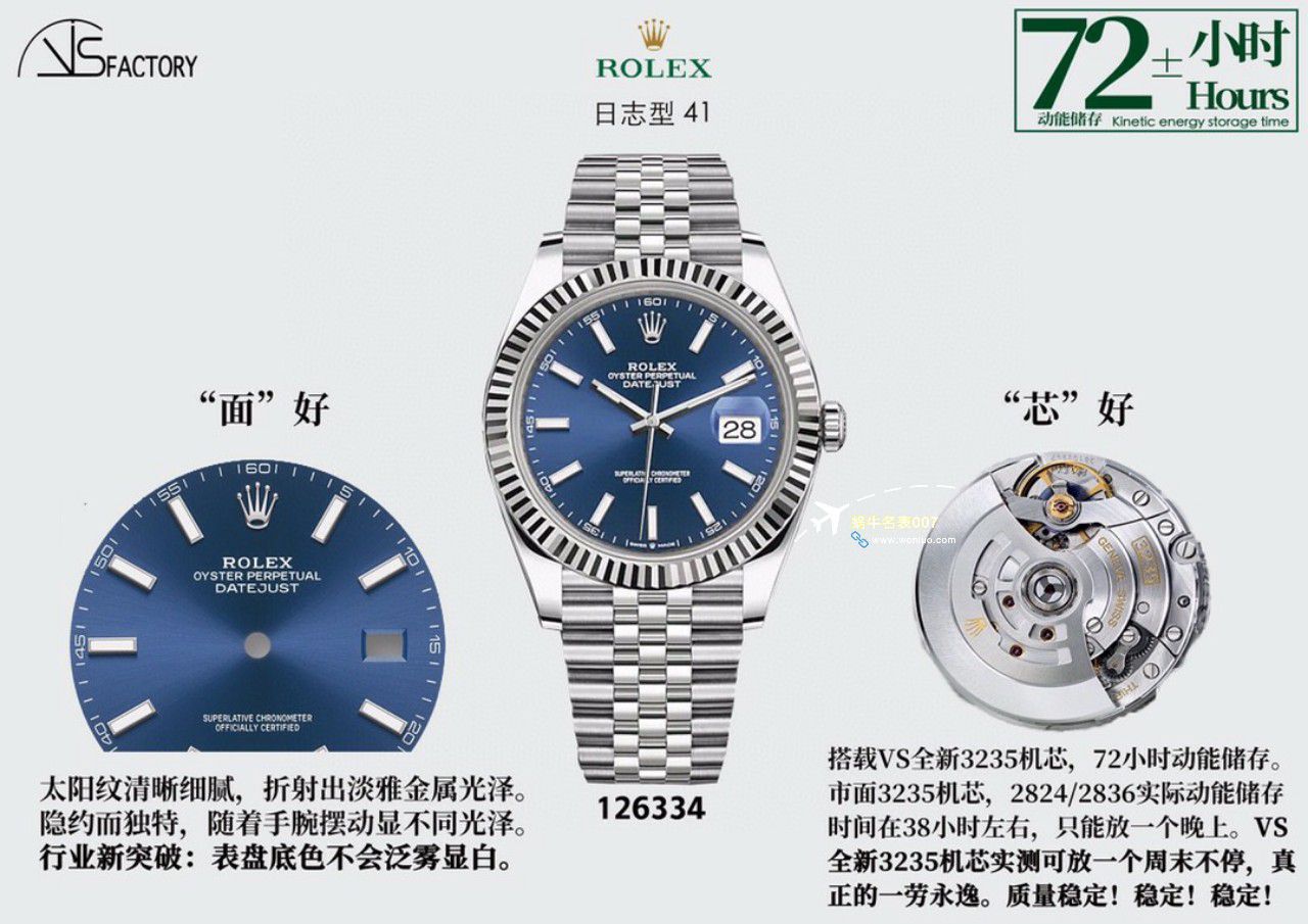 vs Factory  Rolex  Datejust 41MM款式集合多表盘m126334持续更新【 Perfect  Replica Copy  Watches 】 / R790