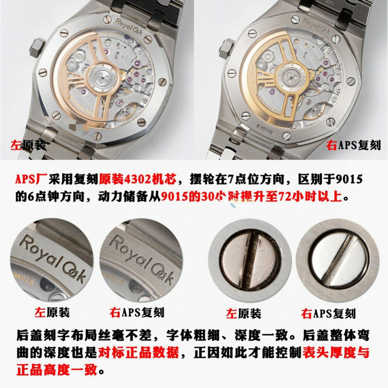  Video analysis APS Factory Audemars Piguet 皇家橡树系列 Replica Copy  Watches 15500OR.OO.1220OR.01，15500OR.OO.D002CR.01，15500ST.OO.1220ST.03 wrist watches  / AP233