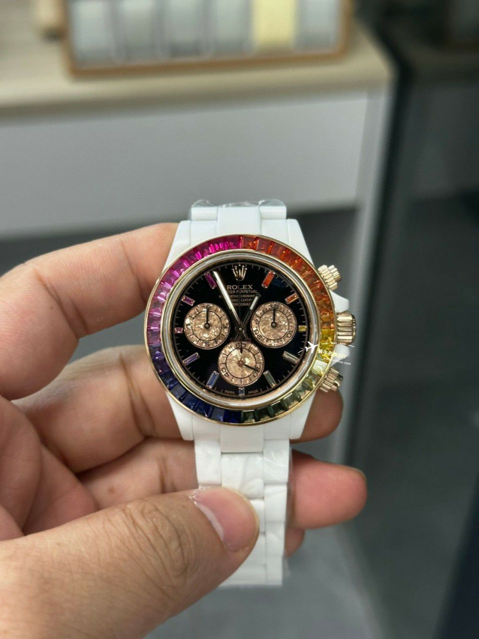 N Factory  top  Rolex 全 Composite 粉红 Ditongna 4130 Movement  / R772