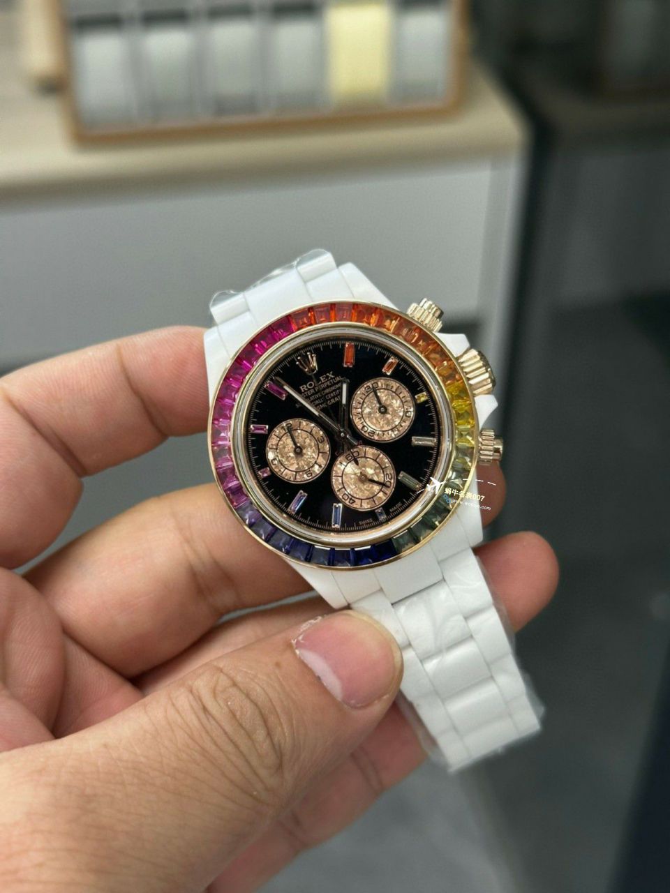 N Factory  top  Rolex 全 Composite 粉红 Ditongna 4130 Movement  / R772