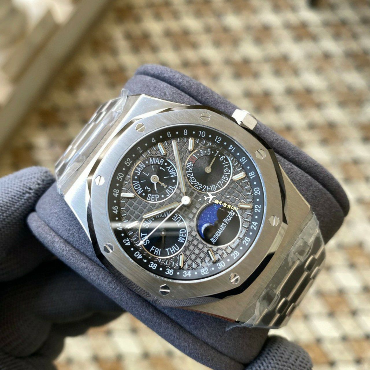 APS Factory Audemars Piguet 万年历26574PT.OO.1220PT.01，26574BA.OO.1220BA.01，26574ST.OO.1220ST.03 Perfect  Replica Copy  Watches  / AP262