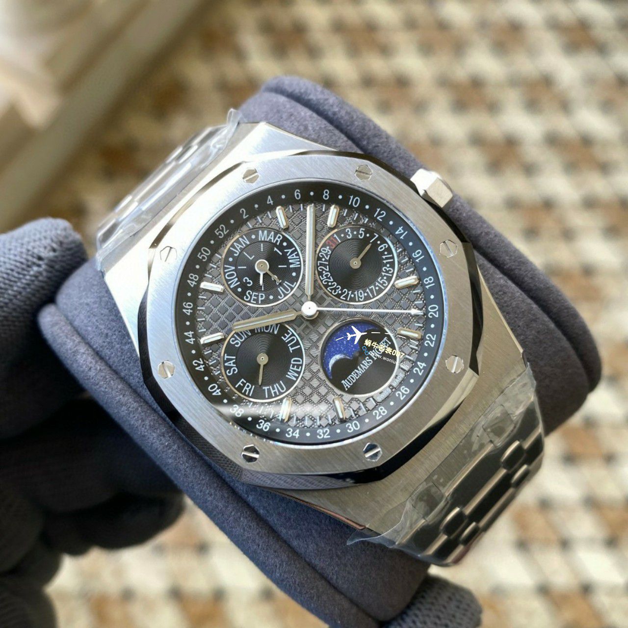APS Factory Audemars Piguet 万年历26574PT.OO.1220PT.01，26574BA.OO.1220BA.01，26574ST.OO.1220ST.03 Perfect  Replica Copy  Watches  / AP262