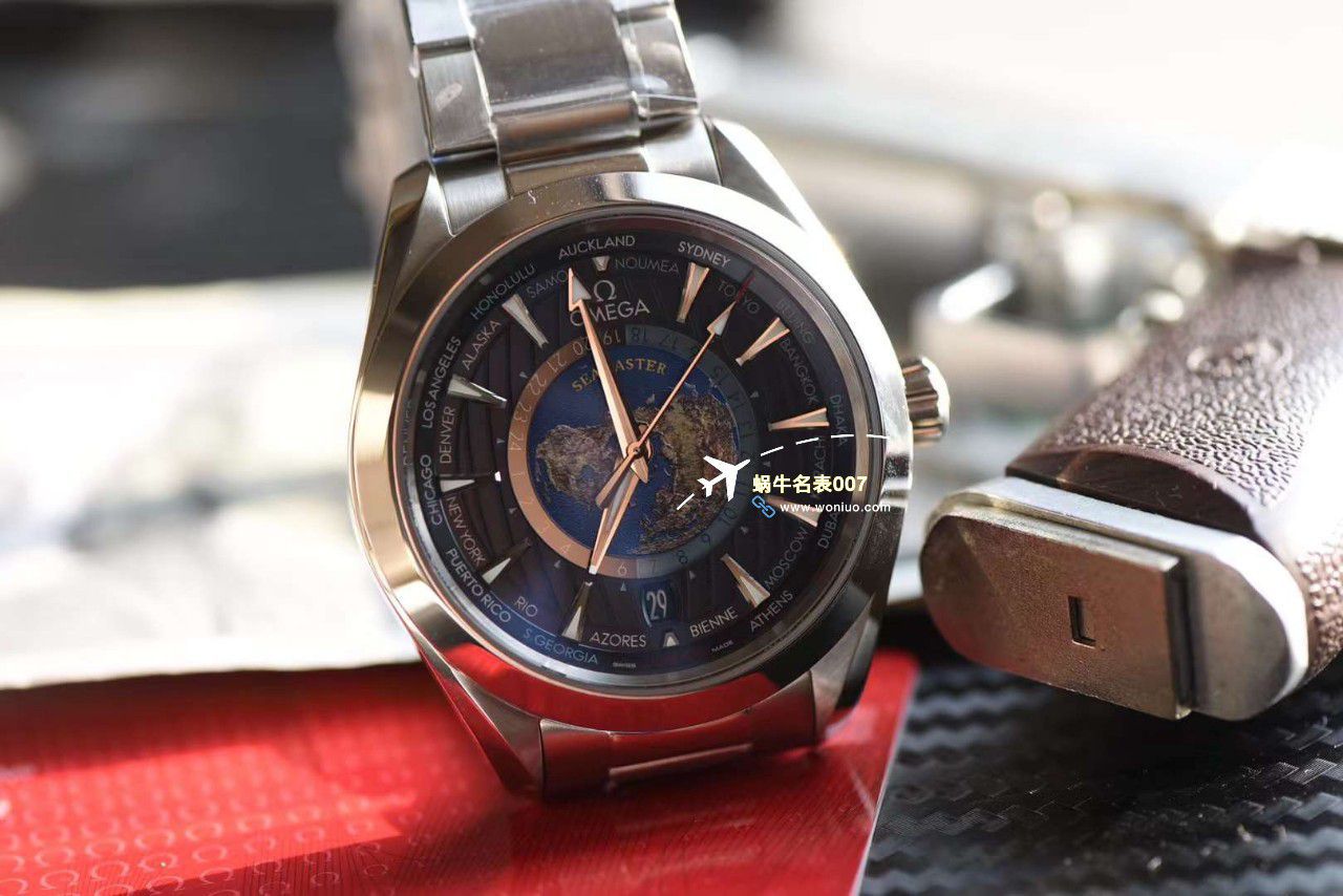 VS Factory OMEGA Seamaster 150世界时绿面盘 Perfect  Replica Watches 220.30.43.22.10.001 wrist watches  / M786