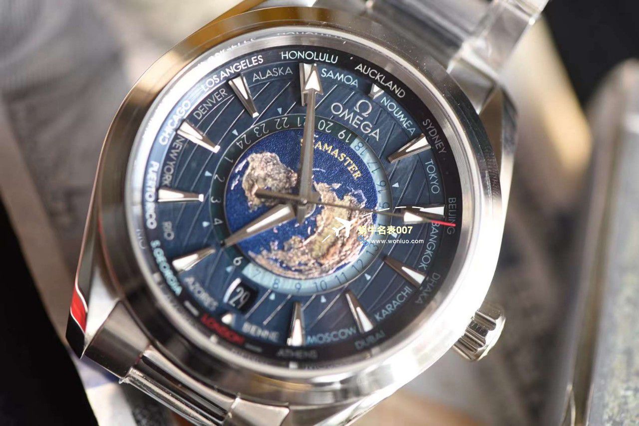 VS Factory OMEGA Seamaster 150世界时绿面盘 Perfect  Replica Watches 220.30.43.22.10.001 wrist watches  / M786
