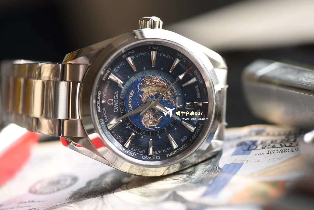 VS Factory OMEGA Seamaster 150世界时绿面盘 Perfect  Replica Watches 220.30.43.22.10.001 wrist watches  / M786