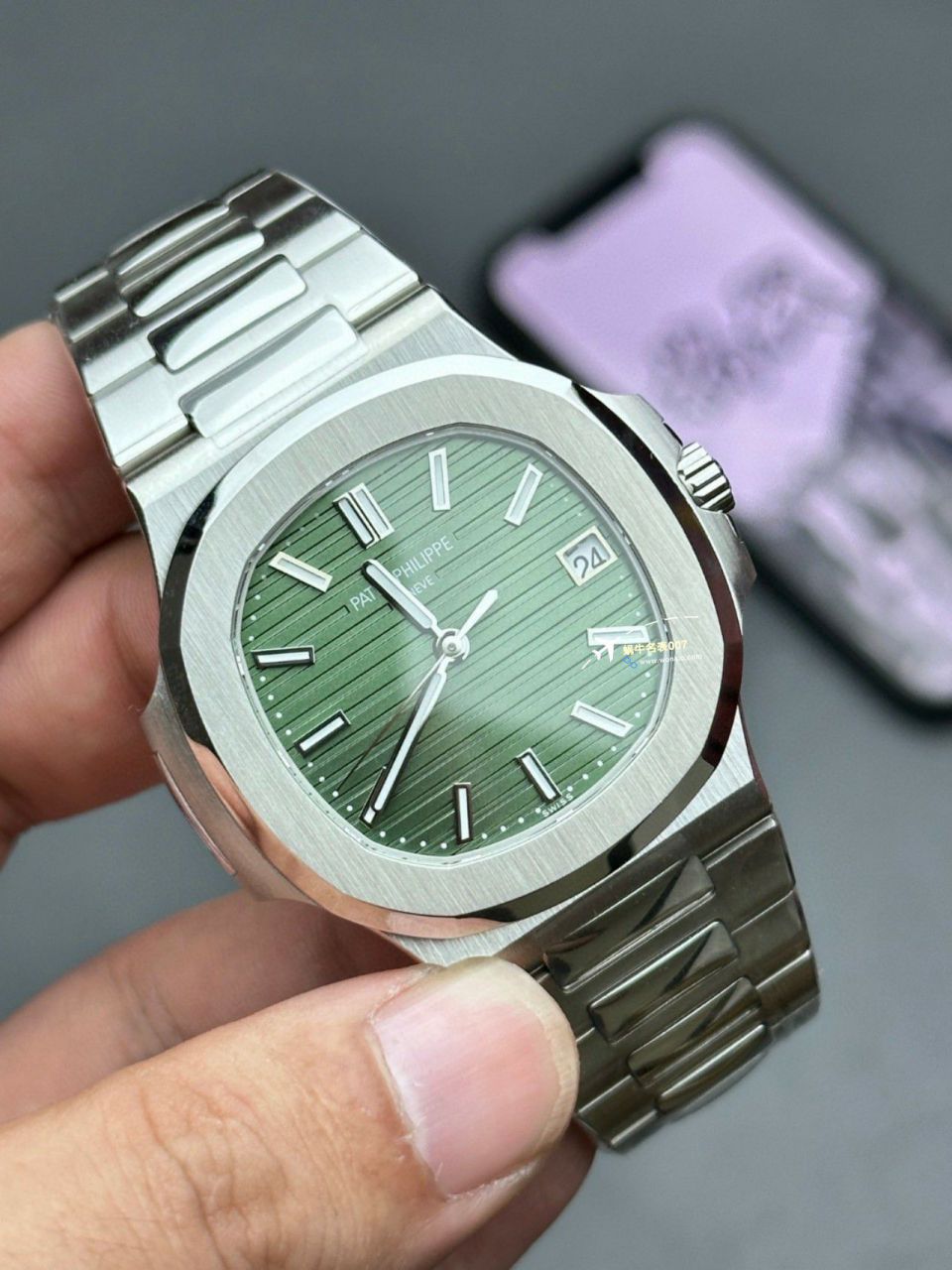 【 Video analysis 】3K一体机 PATEK PHILIPPE 绿色 Nautilus  Perfect  Replica  Replica 5711/1A-014 Watches  / BD386