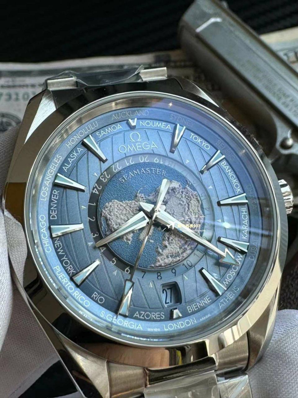 【 Video analysis 】VS Factory OMEGA世界时summer blue  Seamaster  Replica 冰蓝纪念特别版220.10.43.22.03.002 wrist watches  / M792