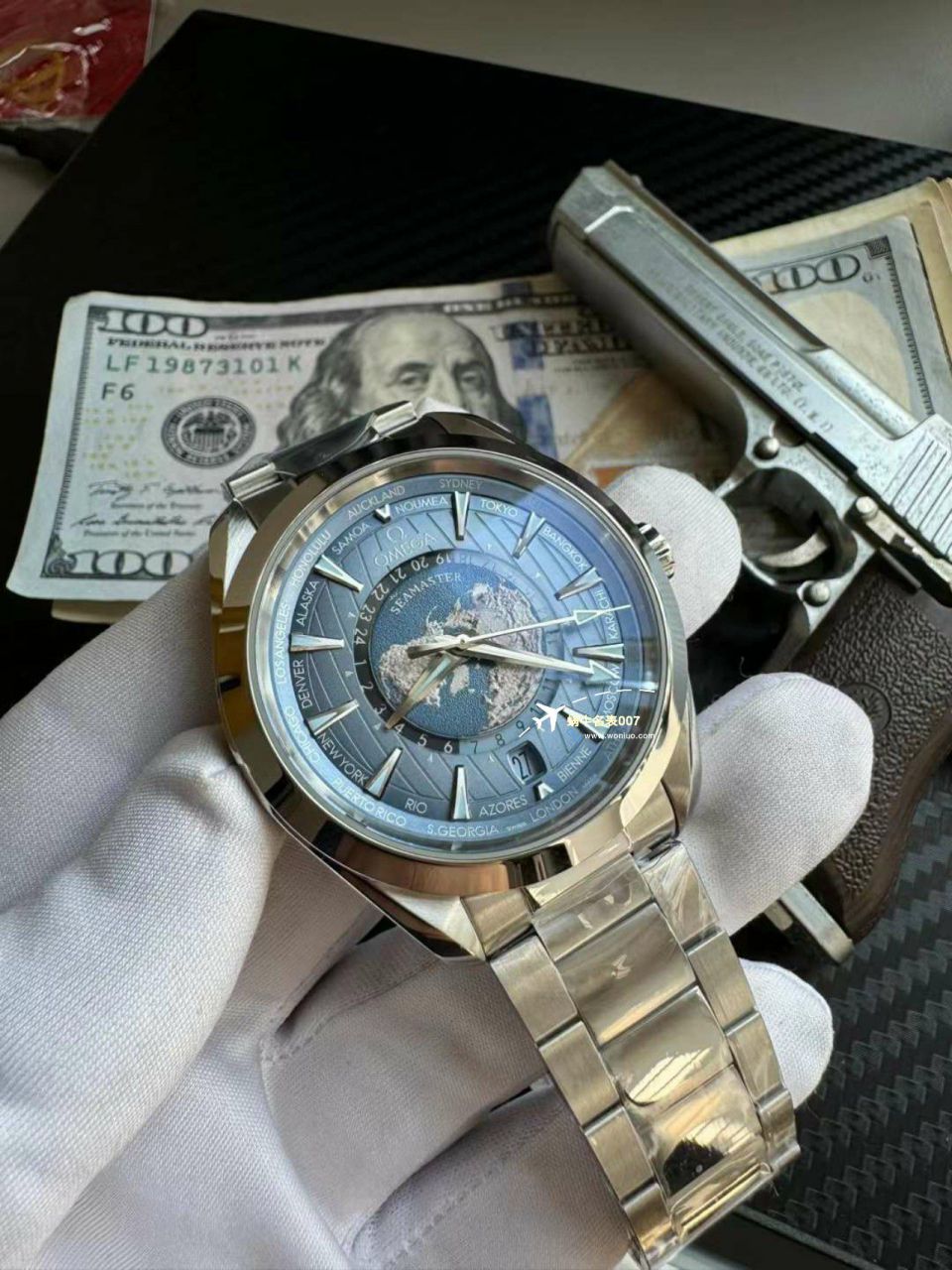 【 Video analysis 】VS Factory OMEGA世界时summer blue  Seamaster  Replica 冰蓝纪念特别版220.10.43.22.03.002 wrist watches  / M792