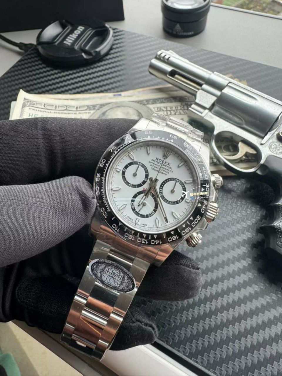 clean Factory c Factory  High quality   Replica Watches  Rolex  Cosmograph Daytona  Ditongna 新款4131 Movement 熊猫迪水泥灰m126500LN-0001，m126519ln-0006 wrist watches  / R810