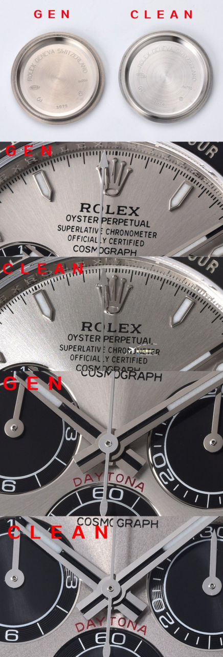 clean Factory c Factory  High quality   Replica Watches  Rolex  Cosmograph Daytona  Ditongna 新款4131 Movement 熊猫迪水泥灰m126500LN-0001，m126519ln-0006 wrist watches  / R810