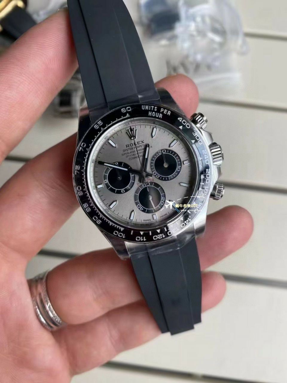 clean Factory c Factory  High quality   Replica Watches  Rolex  Cosmograph Daytona  Ditongna 新款4131 Movement 熊猫迪水泥灰m126500LN-0001，m126519ln-0006 wrist watches  / R810