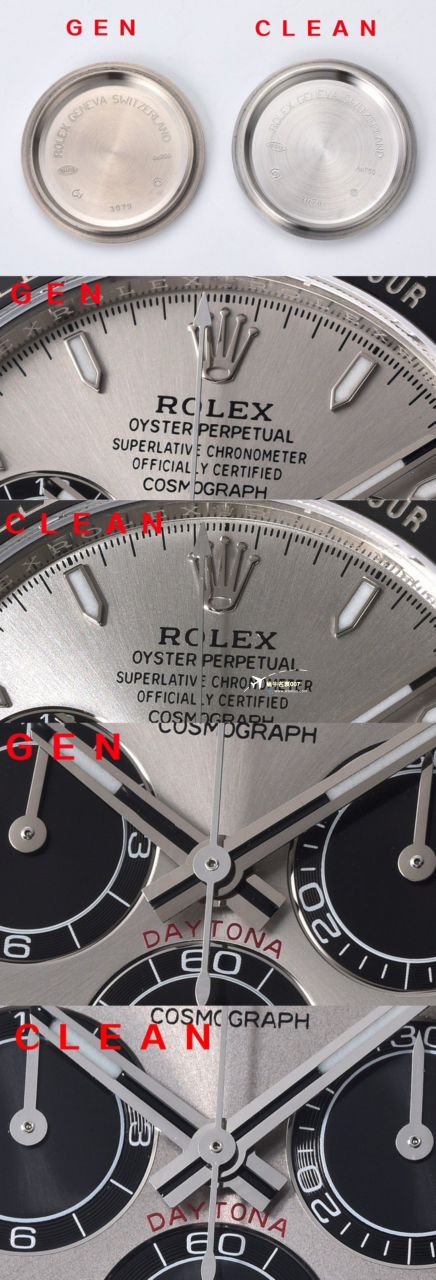 clean Factory c Factory  High quality   Replica Watches  Rolex  Cosmograph Daytona  Ditongna 新款4131 Movement 熊猫迪水泥灰m126500LN-0001，m126519ln-0006 wrist watches  / R810
