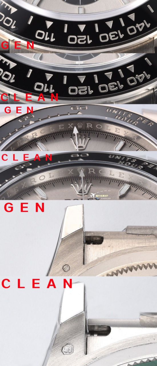 clean Factory c Factory  High quality   Replica Watches  Rolex  Cosmograph Daytona  Ditongna 新款4131 Movement 熊猫迪水泥灰m126500LN-0001，m126519ln-0006 wrist watches  / R810
