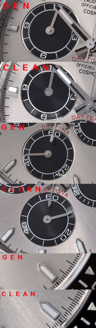 clean Factory c Factory  High quality   Replica Watches  Rolex  Cosmograph Daytona  Ditongna 新款4131 Movement 熊猫迪水泥灰m126500LN-0001，m126519ln-0006 wrist watches  / R810