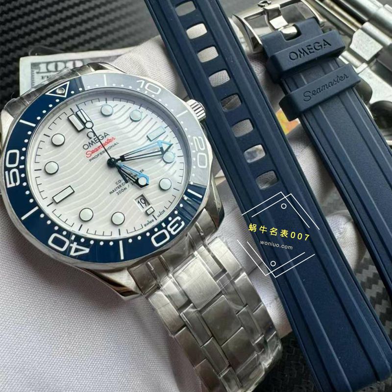 VS Factory 新款OMEGA Seamaster 300白面蓝针 Perfect  Replica Watches 522.30.42.20.04.001 wrist watches (东京2020奥运款)