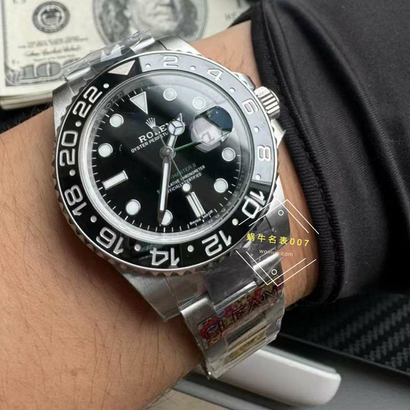 clean Factory  top  Replica Copy  Watches  Rolex  GMT MASTER II系列116710LN-0001 wrist watches (绿针)
