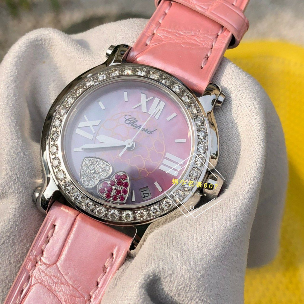  TOP  copy customized 真钻 Chopard HAPPY SPORT系列女表278475-2002和278475-3004原单 wrist watches  / XB087