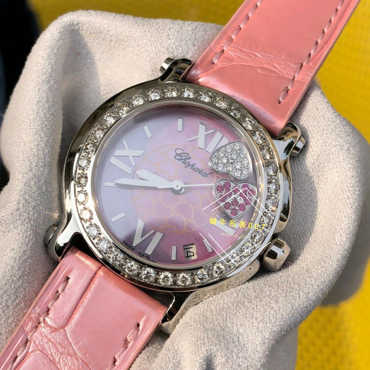  TOP  copy customized 真钻 Chopard HAPPY SPORT系列女表278475-2002和278475-3004原单 wrist watches  / XB087