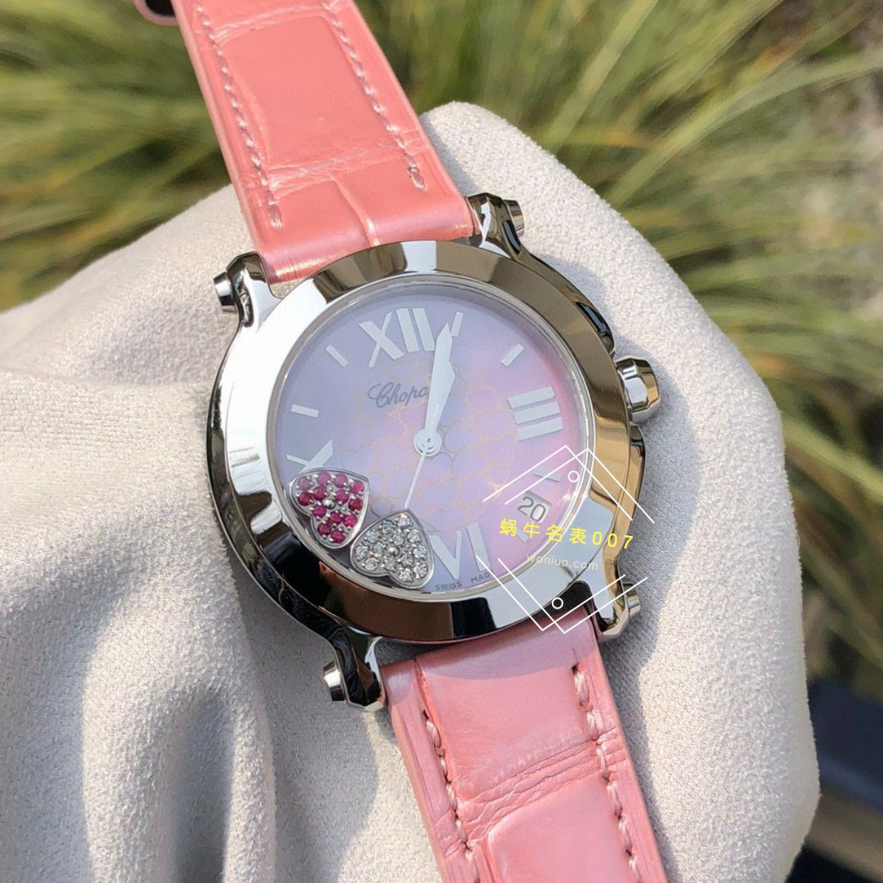  TOP  copy customized 真钻 Chopard HAPPY SPORT系列女表278475-2002和278475-3004原单 wrist watches  / XB087