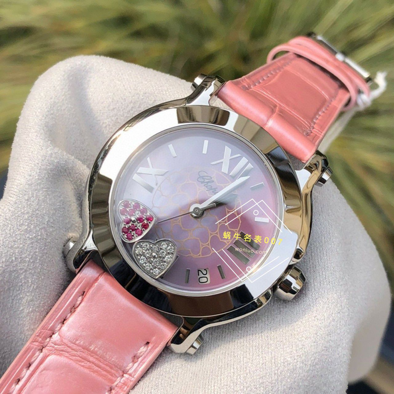  TOP  copy customized 真钻 Chopard HAPPY SPORT系列女表278475-2002和278475-3004原单 wrist watches  / XB087
