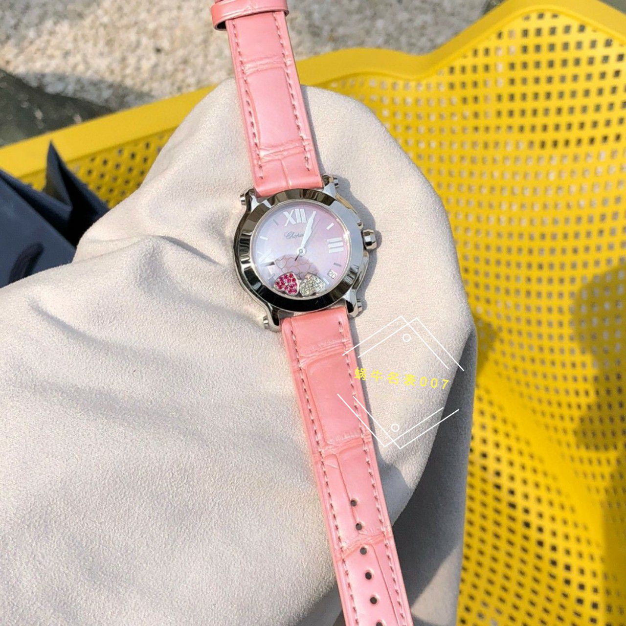  TOP  copy customized 真钻 Chopard HAPPY SPORT系列女表278475-2002和278475-3004原单 wrist watches  / XB087