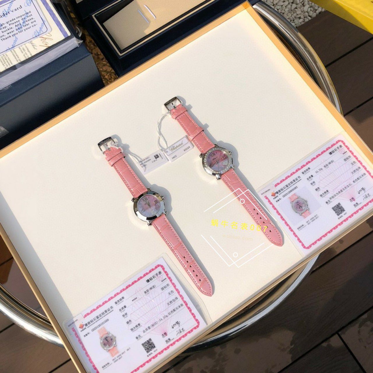  TOP  copy customized 真钻 Chopard HAPPY SPORT系列女表278475-2002和278475-3004原单 wrist watches  / XB087
