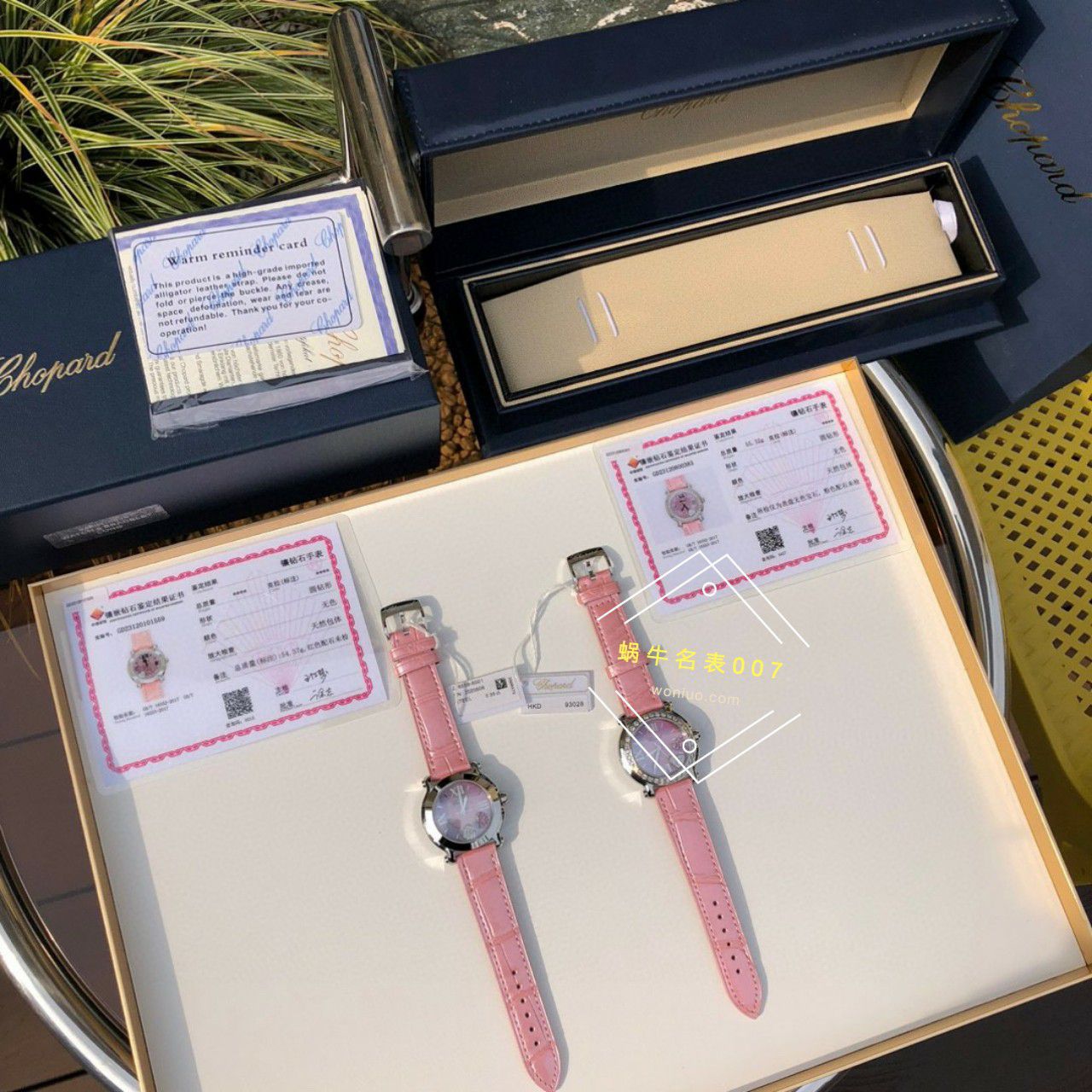  TOP  copy customized 真钻 Chopard HAPPY SPORT系列女表278475-2002和278475-3004原单 wrist watches  / XB087