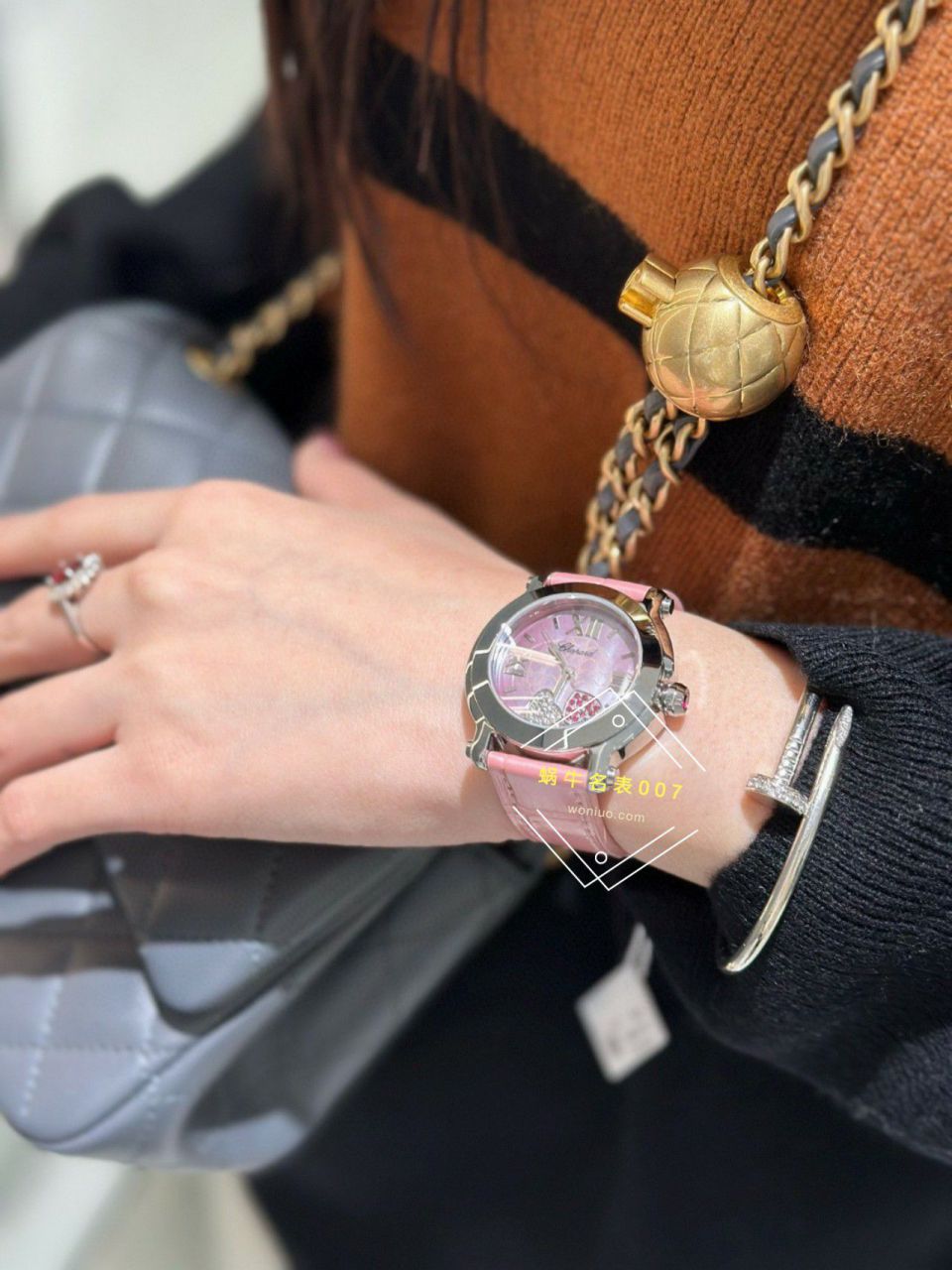  TOP  copy customized 真钻 Chopard HAPPY SPORT系列女表278475-2002和278475-3004原单 wrist watches  / XB087