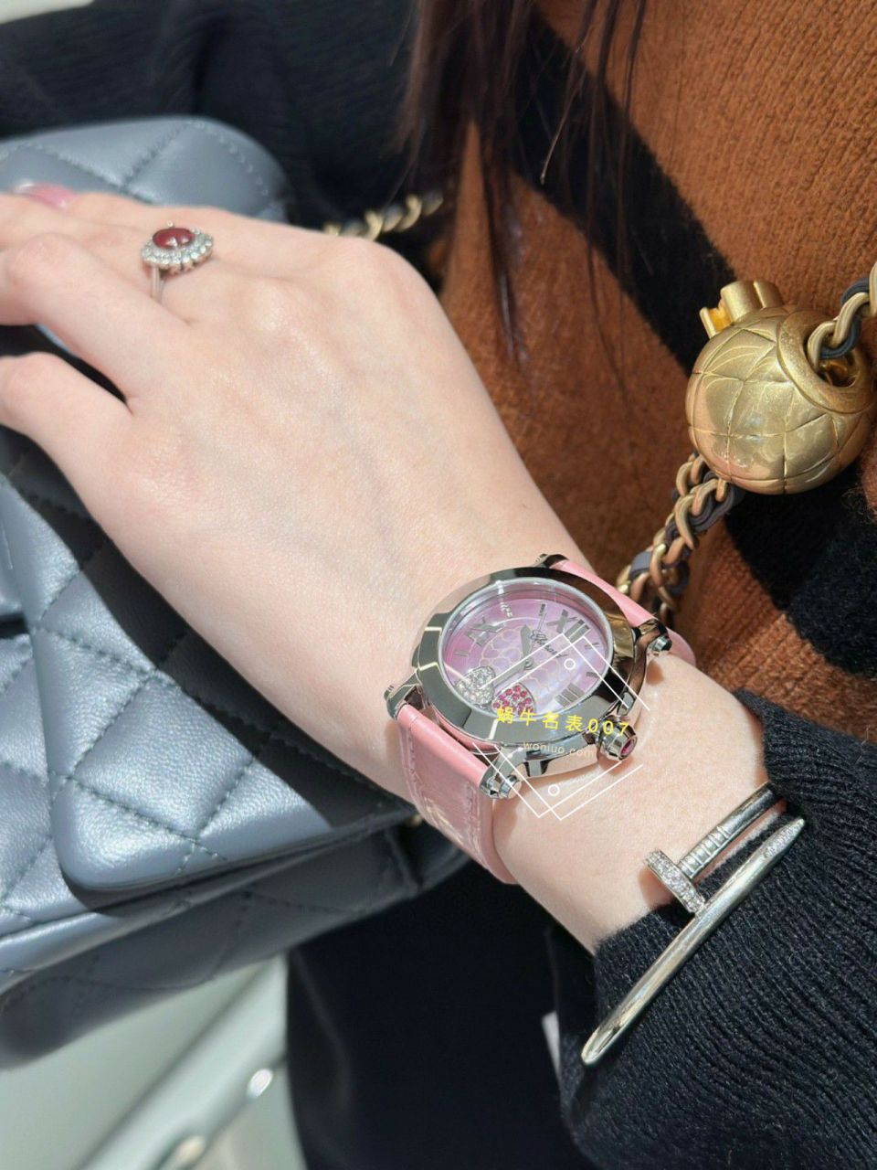  TOP  copy customized 真钻 Chopard HAPPY SPORT系列女表278475-2002和278475-3004原单 wrist watches  / XB087