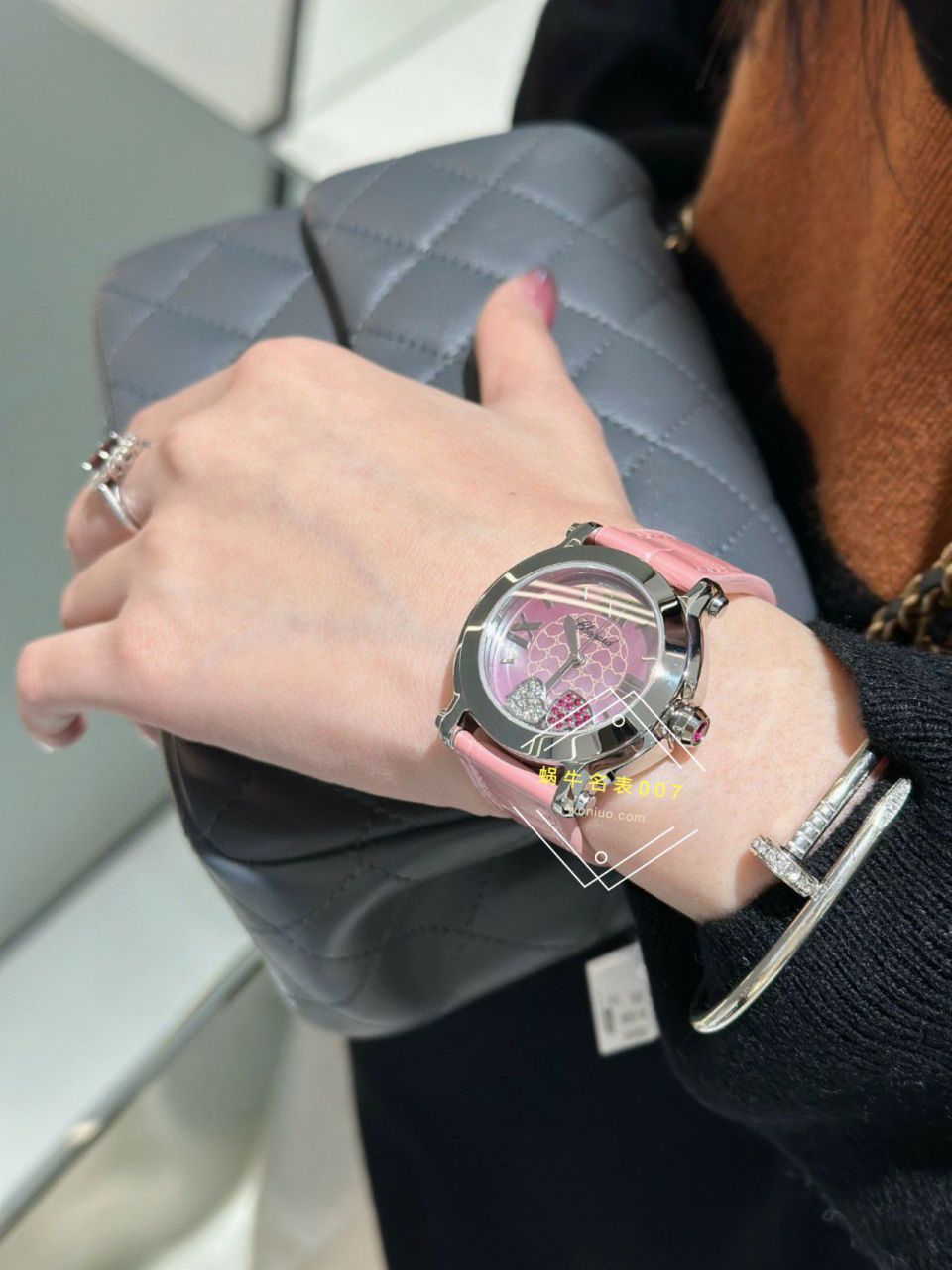  TOP  copy customized 真钻 Chopard HAPPY SPORT系列女表278475-2002和278475-3004原单 wrist watches  / XB087