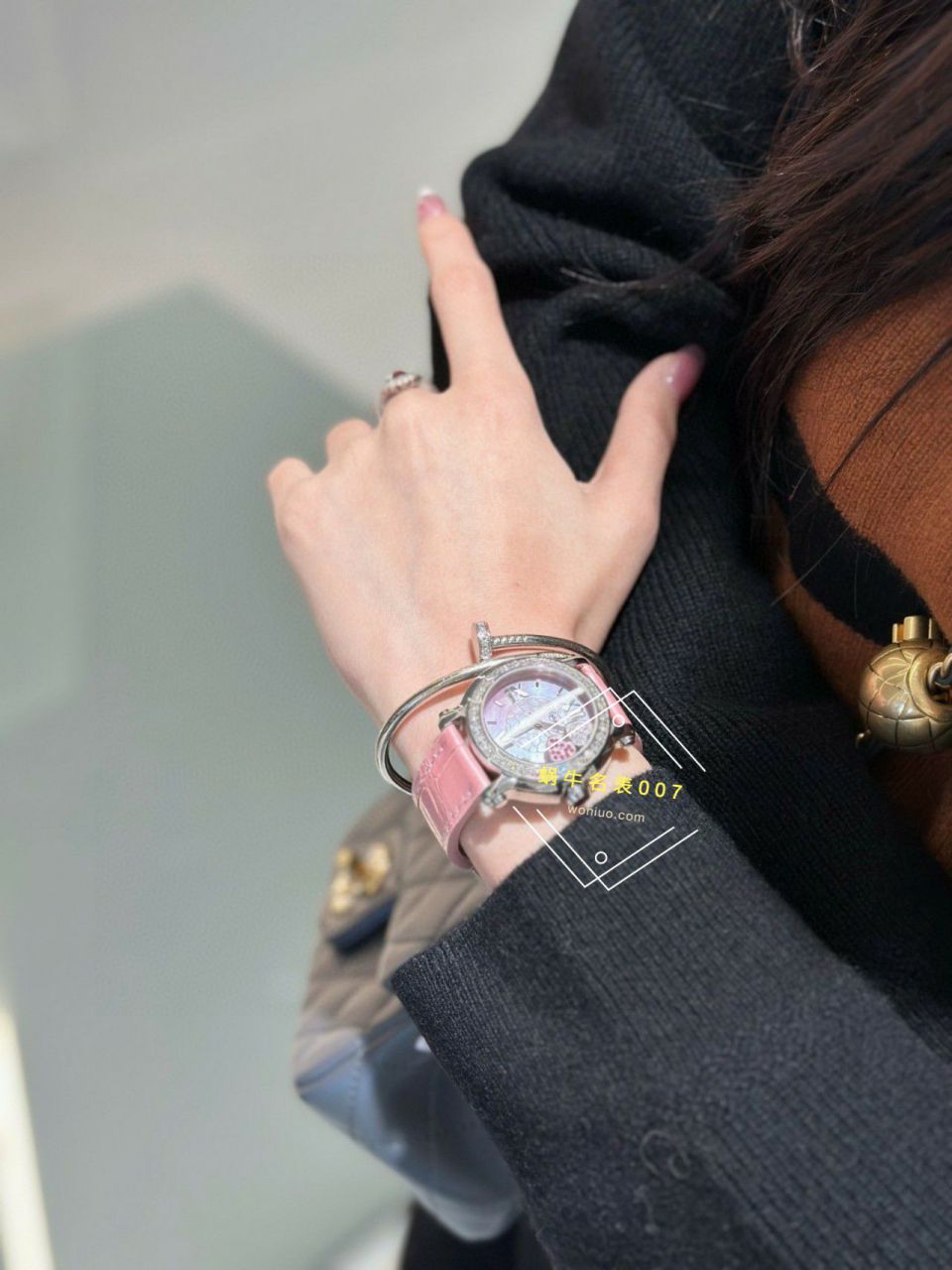  TOP  copy customized 真钻 Chopard HAPPY SPORT系列女表278475-2002和278475-3004原单 wrist watches  / XB087