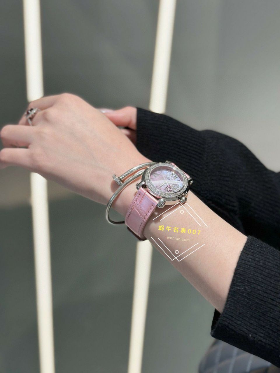  TOP  copy customized 真钻 Chopard HAPPY SPORT系列女表278475-2002和278475-3004原单 wrist watches  / XB087