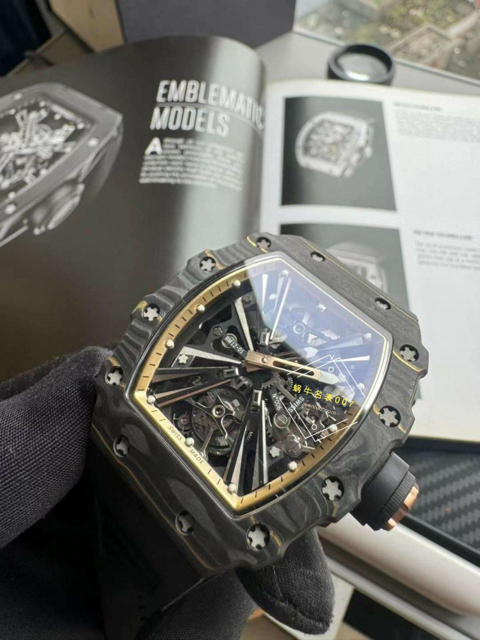 VVS新品 RICHARD MILLE 米尔 High quality 1比1 Replica Watches RM12-01 NTPT Tourbillon  wrist watches  / VVSRM1201
