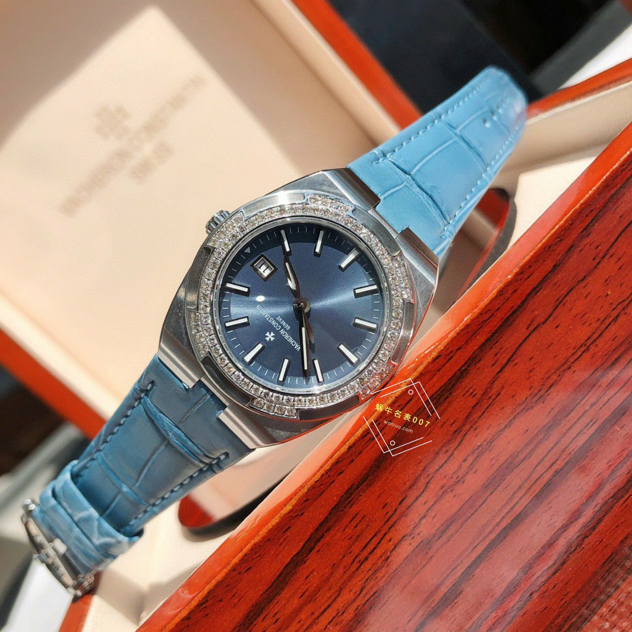  TOP 真钻女表Vacheron Constantin   Overseas 系列1225V/000R-B592，1225V/200A-B590 wrist watches  / JS261