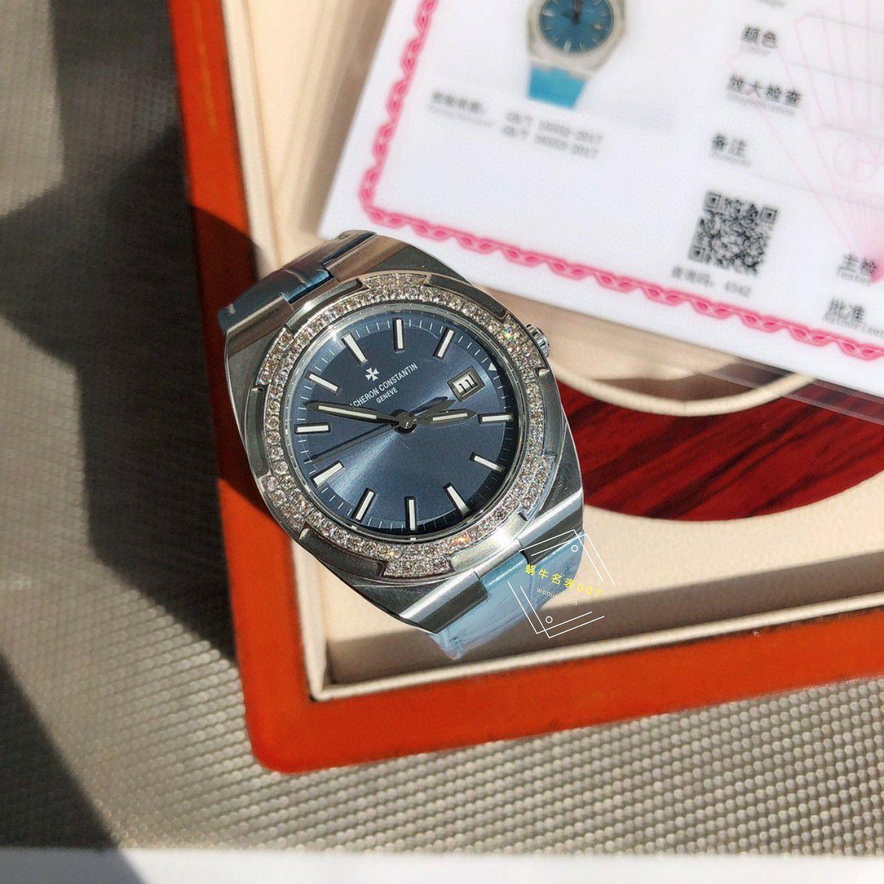 TOP 真钻女表Vacheron Constantin   Overseas 系列1225V/000R-B592，1225V/200A-B590 wrist watches  / JS261