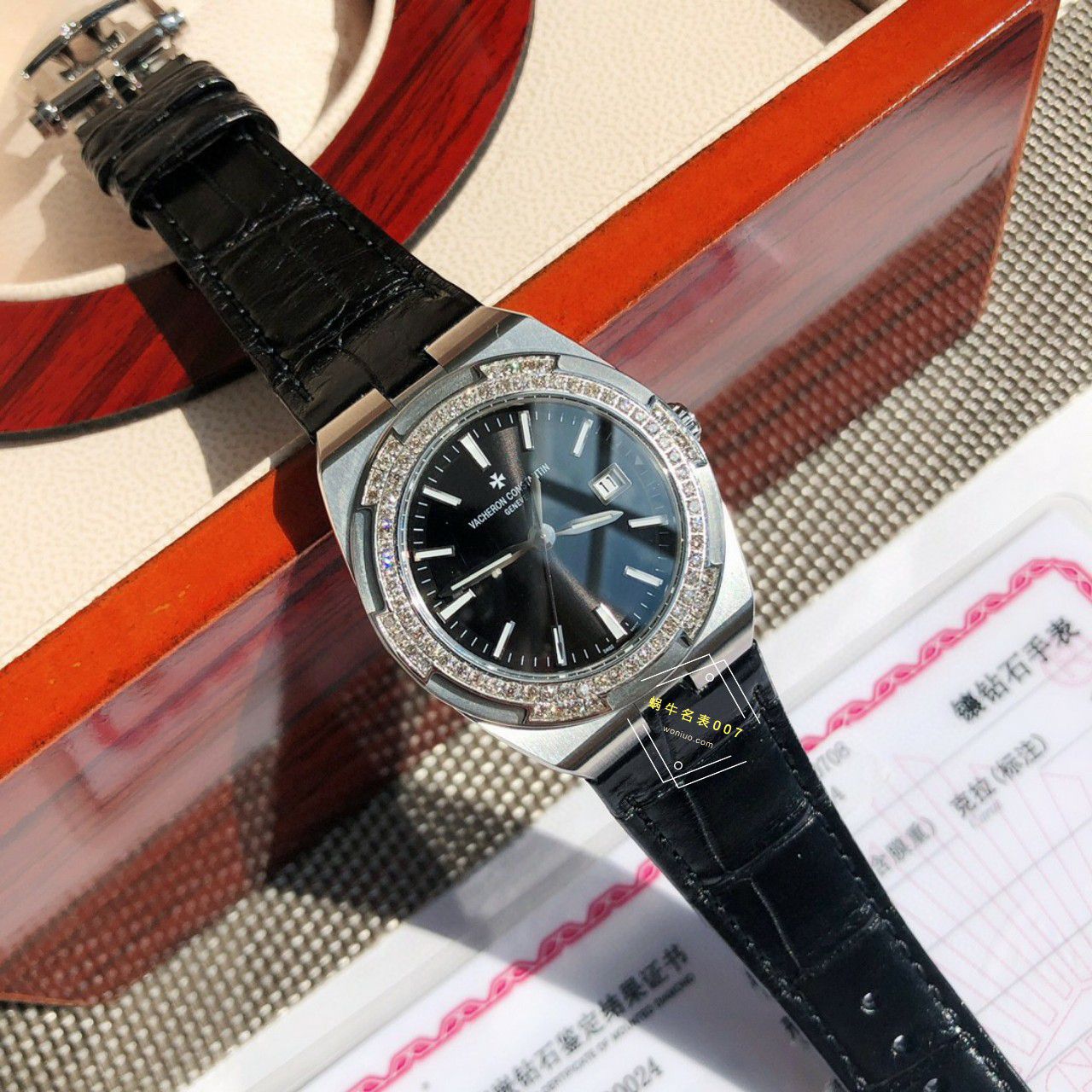  TOP 真钻女表Vacheron Constantin   Overseas 系列1225V/000R-B592，1225V/200A-B590 wrist watches  / JS261