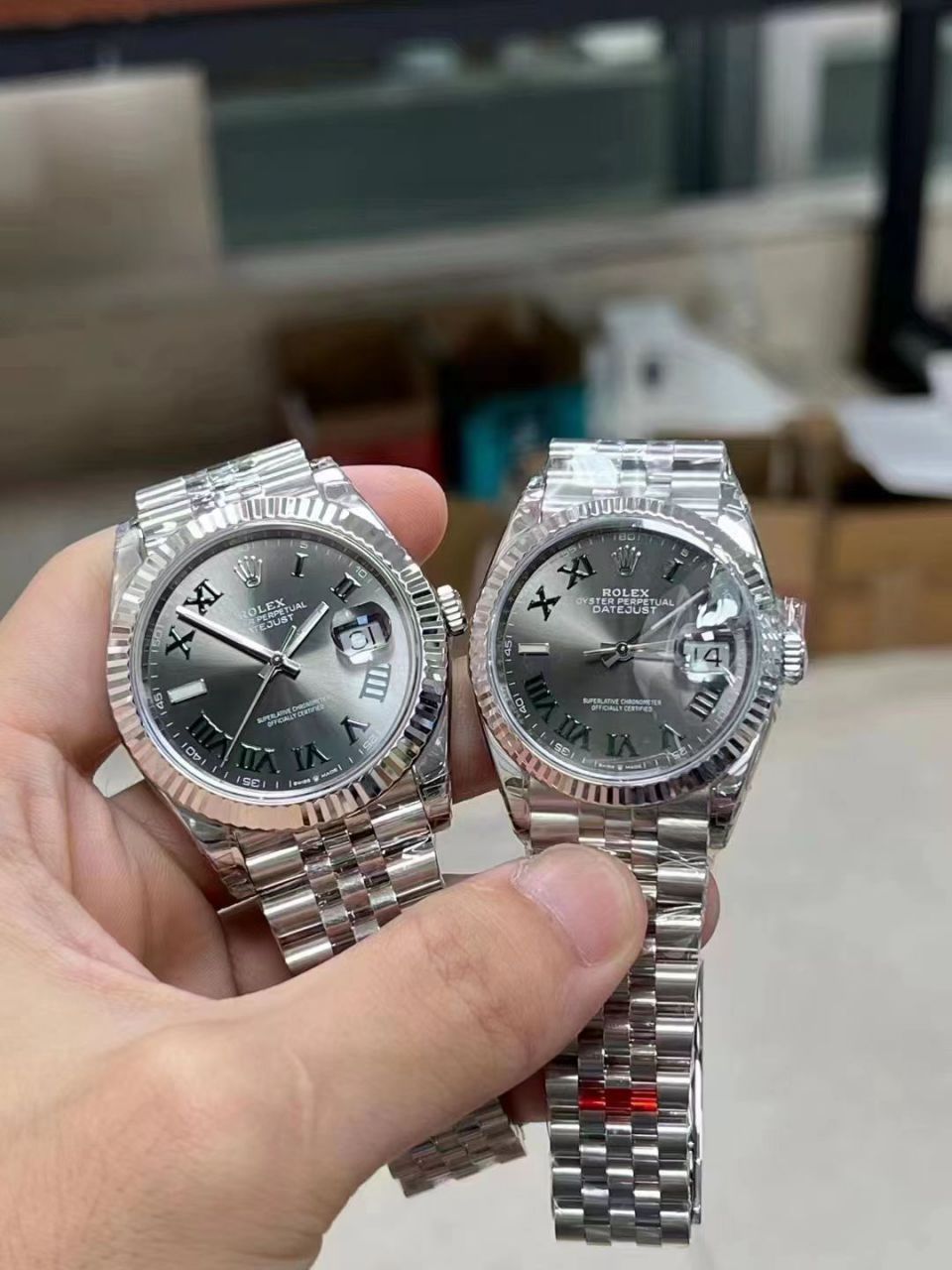 vs Rolex   Datejust  Replica Copy 41毫米m126334-0022 wrist watches (绿罗&绿萝) / R829