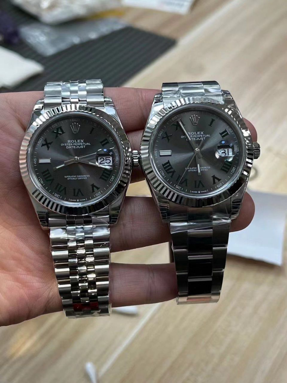 vs Rolex   Datejust  Replica Copy 41毫米m126334-0022 wrist watches (绿罗&绿萝) / R829