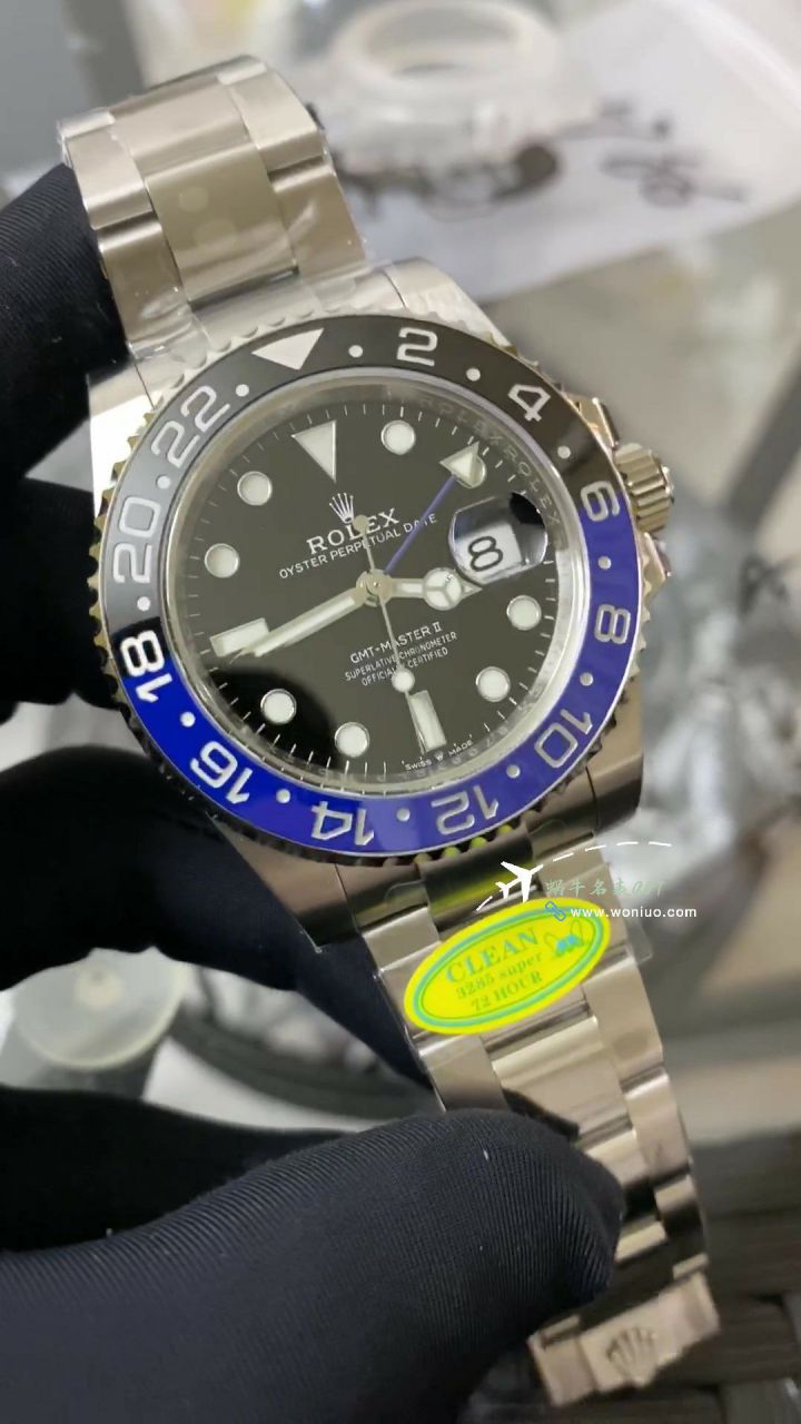 clean Rolex  top  Replica  Replica  GMT MASTER II国米圈m126710blnr-0002 wrist watches  / R837