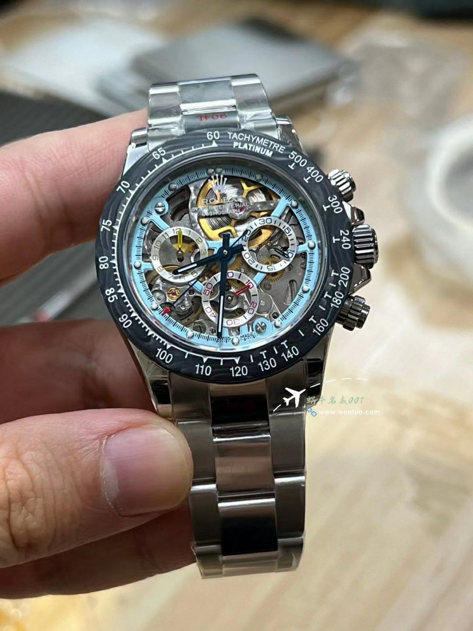 N Factory 出品 Rolex 超级限定版镂空 Ditongna 独家4130计时镂空 Movement  wrist watches  / R776